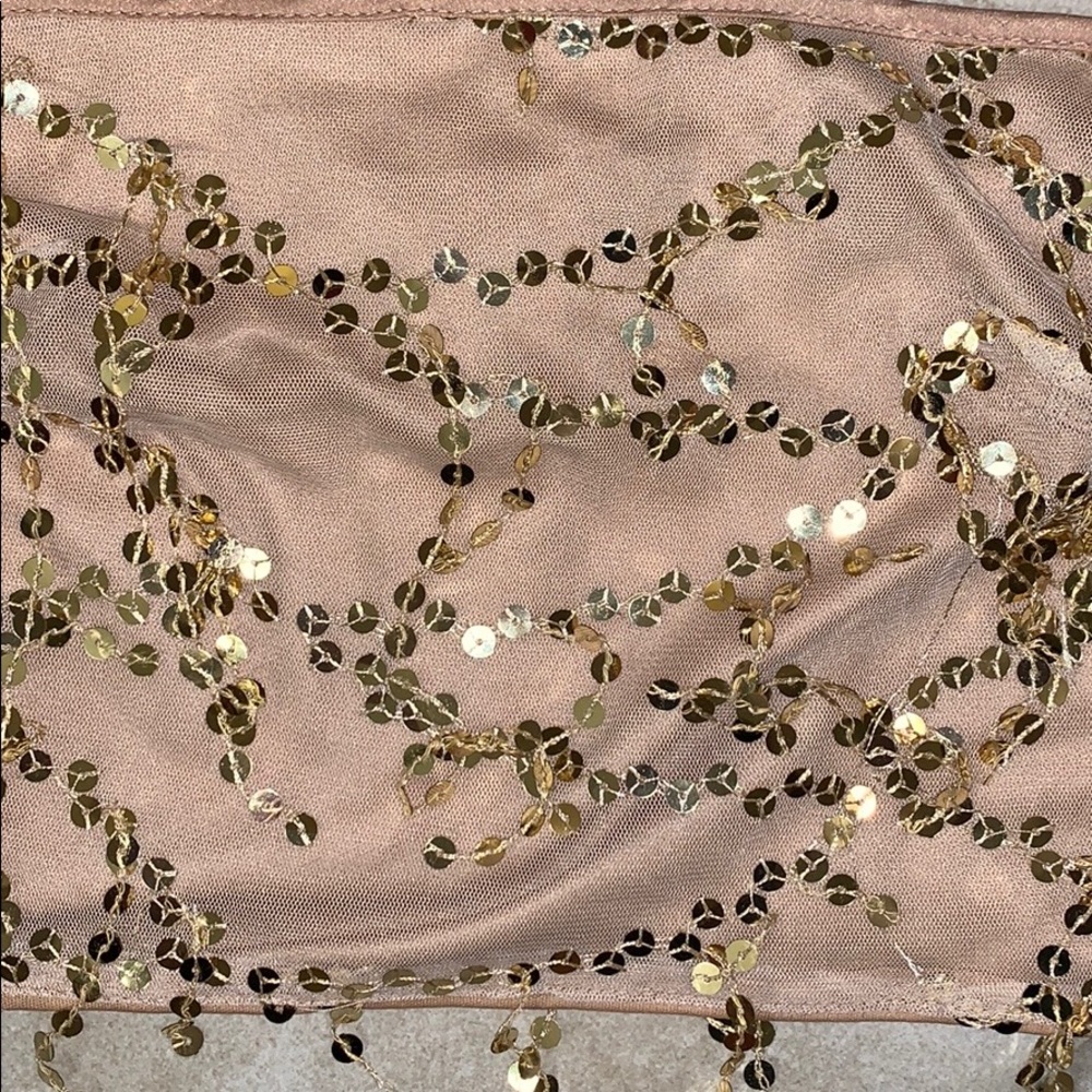 Miss Avenue Gold Sequin Crop Top - Picture 3 of 5
